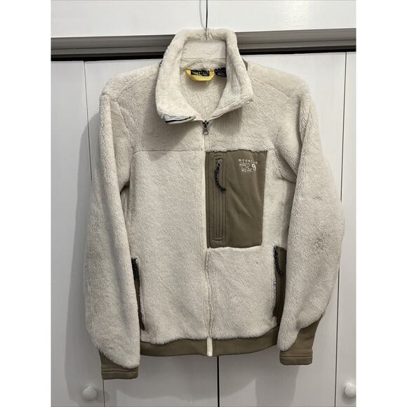 Mountain Hardwear Jackets & Blazers - Mountain Hardwear Polartec High Loft Jacket Women MEDIUM White/Tan MONKEY STYLE